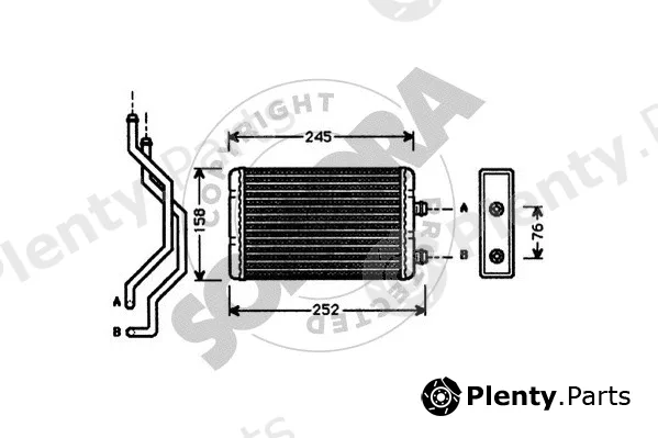 Somora 081350 — Heat Exchanger, interior heating