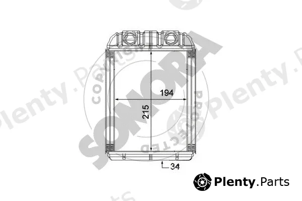 Somora 358550 — Heat Exchanger, interior heating