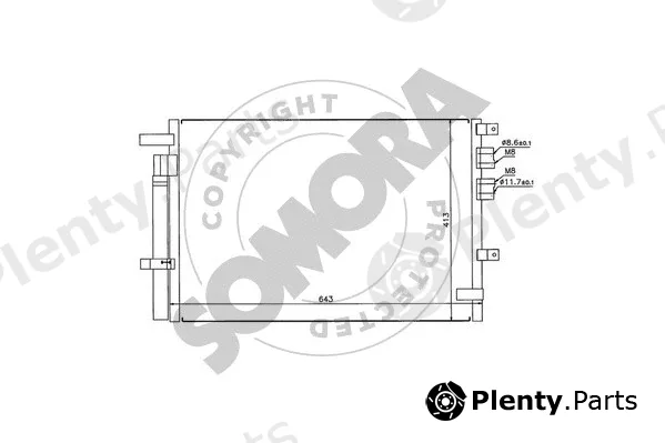 Somora 011460A — Condenser, air conditioning