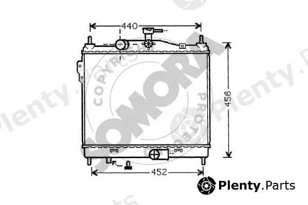 Somora 130540B — Radiator, engine cooling
