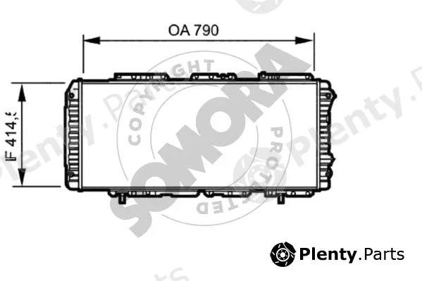 Somora 084040D — Radiator, engine cooling