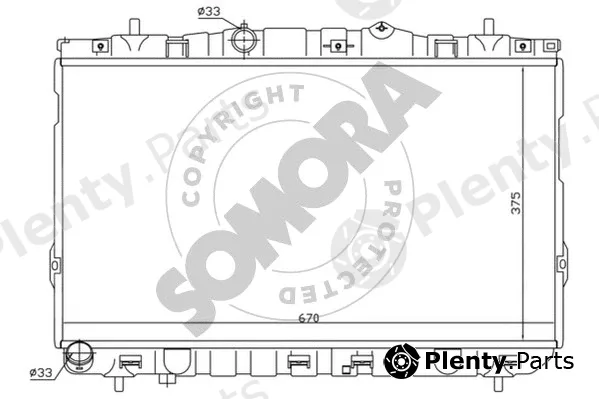 Somora 132240C — Radiator, engine cooling
