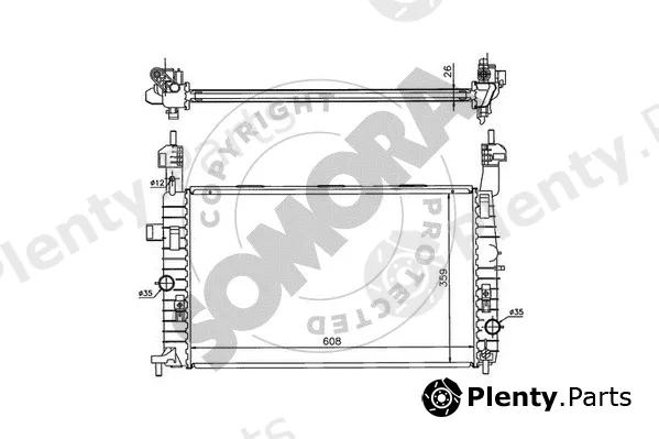 Somora 216040B — Radiator, engine cooling