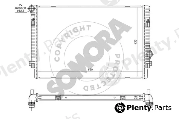 Somora 351240D — Radiator, engine cooling