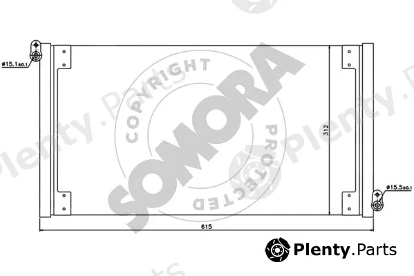 Somora 082260C — Condenser, air conditioning