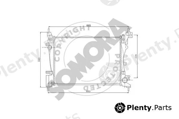 Somora 081540 — Radiator, engine cooling