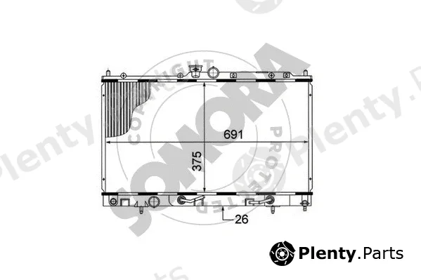 Somora 182340 — Radiator, engine cooling
