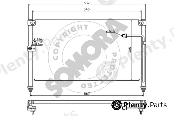 Somora 160860 — Condenser, air conditioning