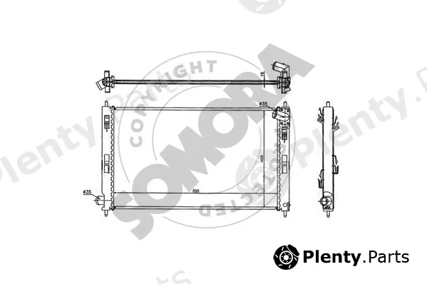 Somora 182440 — Radiator, engine cooling