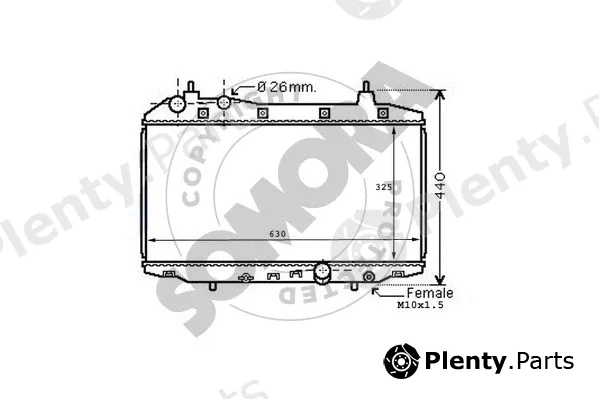 Somora 123340 — Radiator, engine cooling
