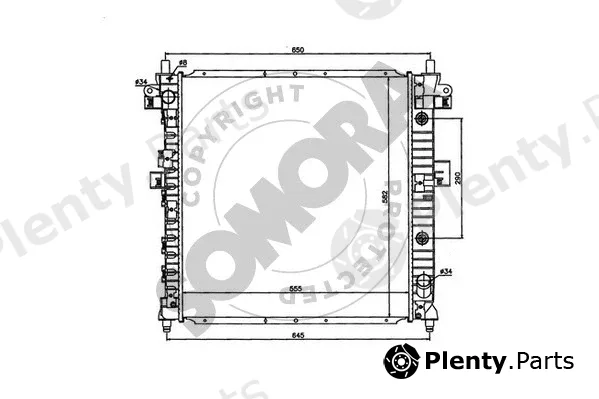 Somora 065240 — Radiator, engine cooling