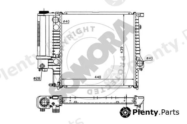 Somora 040346 — Radiator, engine cooling