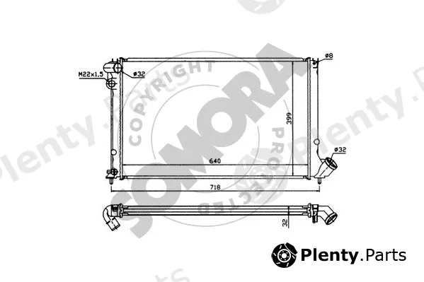 Somora 223242 — Radiator, engine cooling