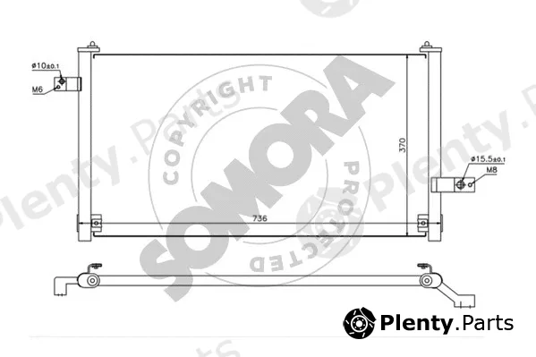 Somora 333160A — Condenser, air conditioning