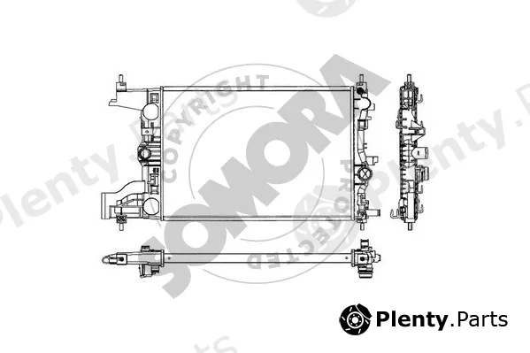 Somora 212040A — Radiator, engine cooling