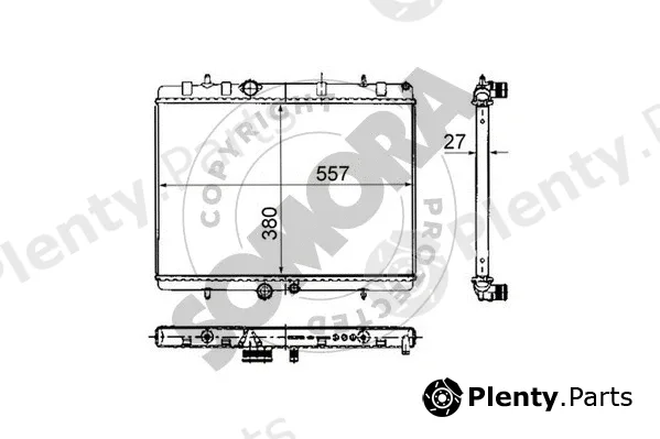 Somora 052340G — Radiator, engine cooling