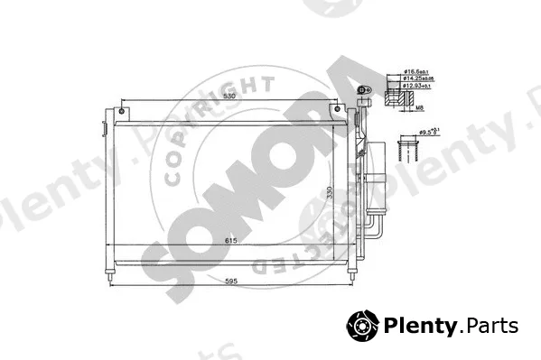 Somora 160160 — Condenser, air conditioning