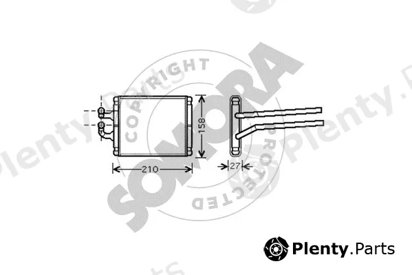 Somora 110050 — Heat Exchanger, interior heating