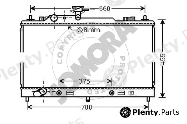 Somora 161140E — Radiator, engine cooling