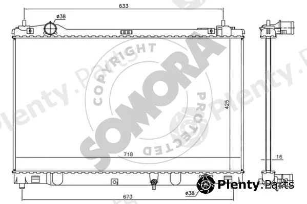 Somora 372340 — Radiator, engine cooling
