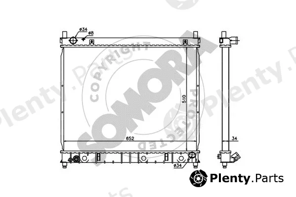 Somora 065040 — Radiator, engine cooling