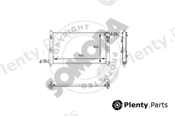 Somora 184540 — Radiator, engine cooling