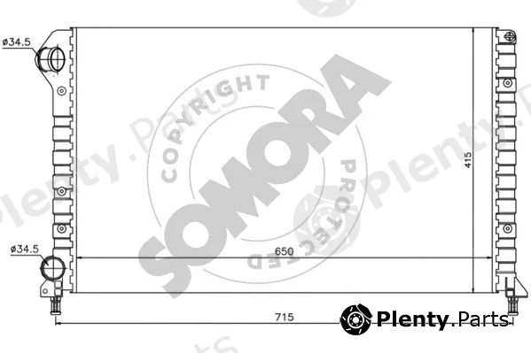Somora 088044 — Radiator, engine cooling