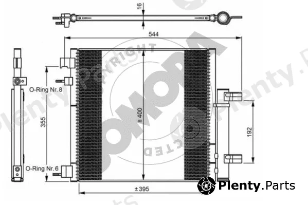 Somora 032060A — Condenser, air conditioning