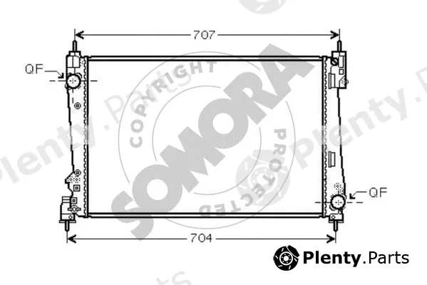 Somora 081640 — Radiator, engine cooling