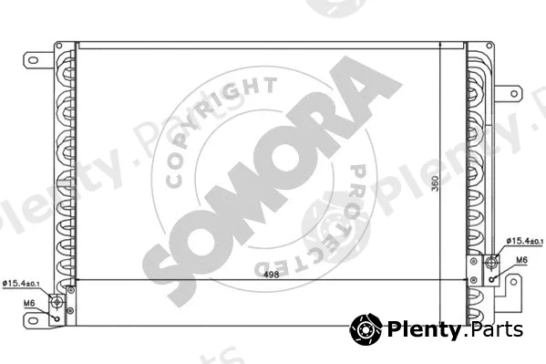 Somora 012160E — Condenser, air conditioning