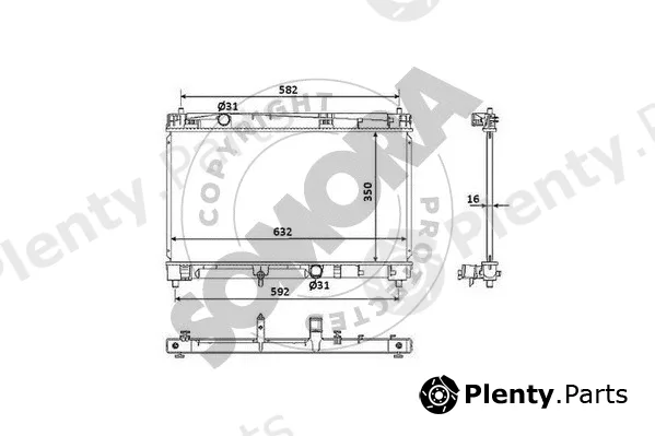 Somora 310340A — Radiator, engine cooling