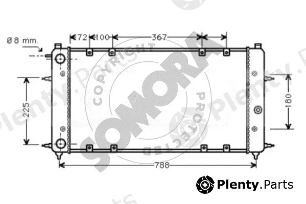 Somora 354041 — Radiator, engine cooling