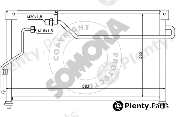 Somora 160860B — Condenser, air conditioning