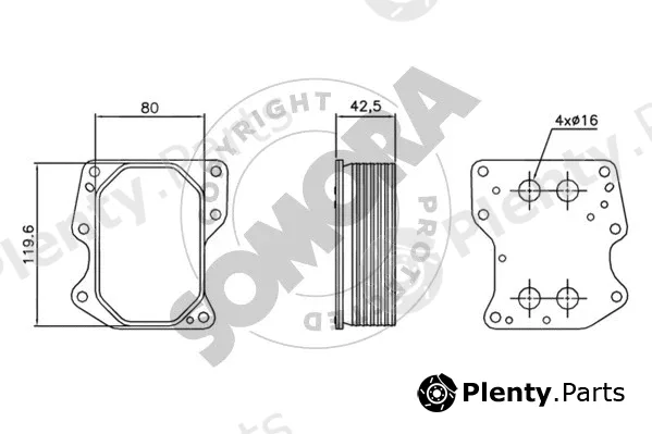 Somora 094565 — Oil Cooler, engine oil