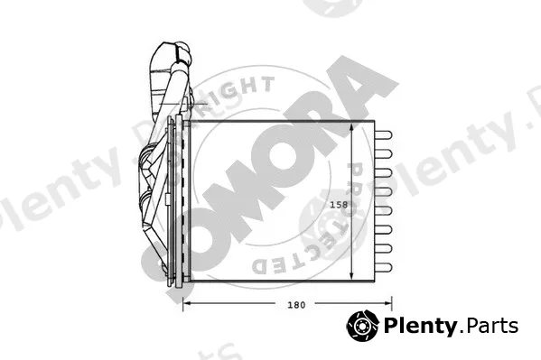 Somora 080550 — Heat Exchanger, interior heating