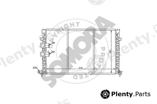 Somora 052240C — Radiator, engine cooling