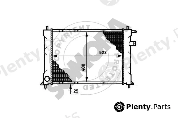 Somora 260740A — Radiator, engine cooling