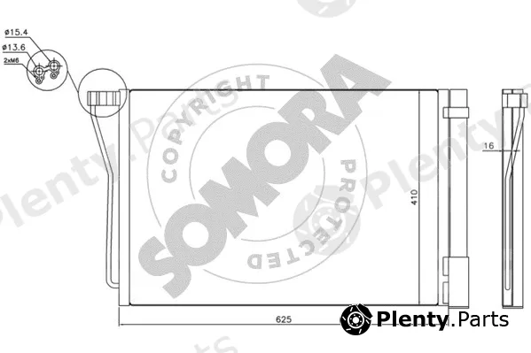 Somora 041460C — Condenser, air conditioning
