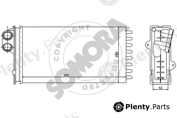 Somora 052050 — Heat Exchanger, interior heating