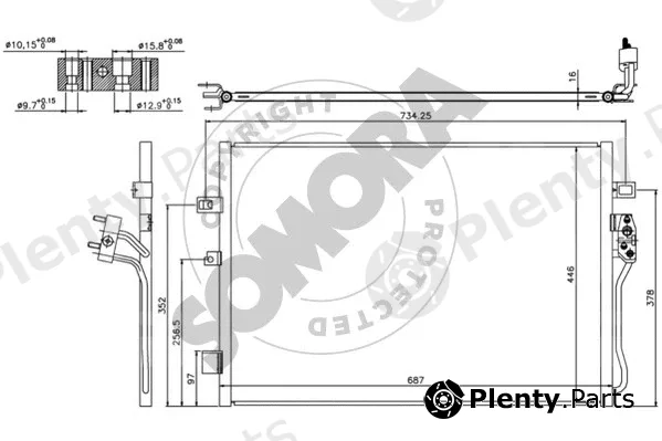 Somora 035260C — Condenser, air conditioning