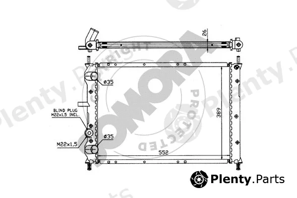Somora 082242 — Radiator, engine cooling