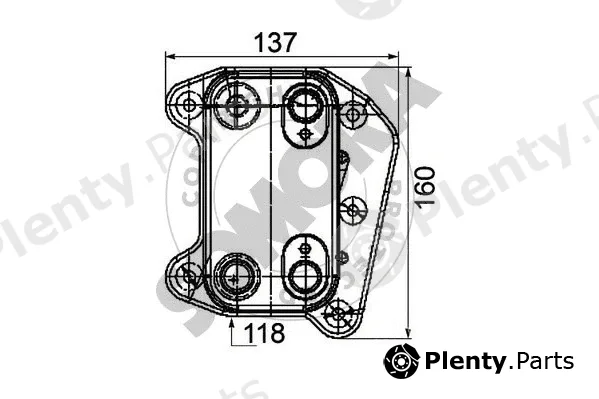 Somora 171365B — Oil Cooler, engine oil