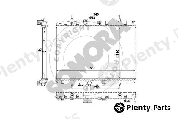 Somora 050440C — Radiator, engine cooling