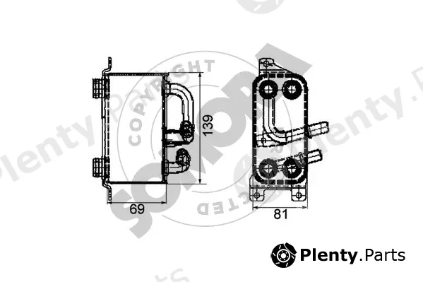 Somora 041366 — Oil Cooler, automatic transmission