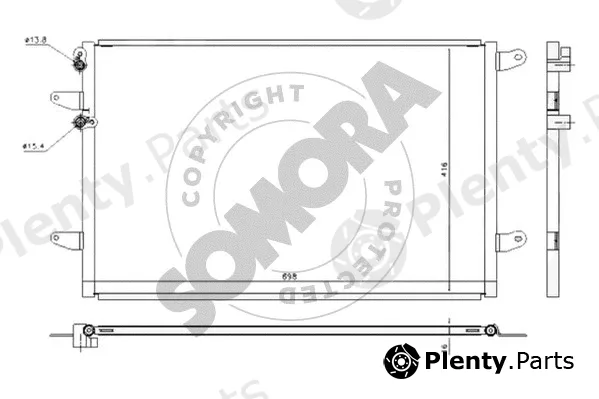 Somora 352360E — Condenser, air conditioning