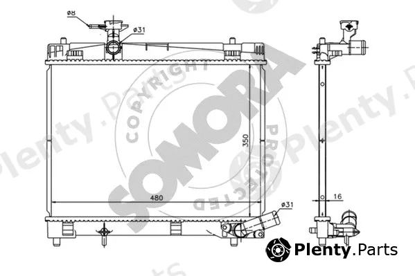 Somora 310340C — Radiator, engine cooling