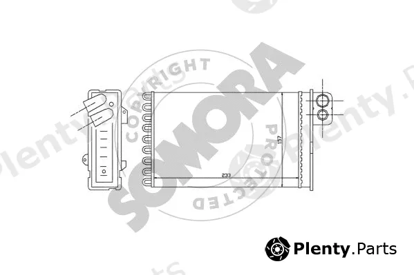 Somora 052350 — Heat Exchanger, interior heating