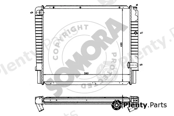 Somora 362142 — Radiator, engine cooling