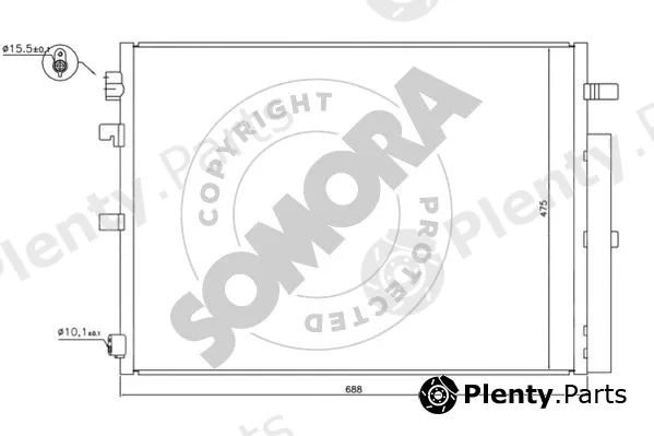 Somora 248060A — Condenser, air conditioning