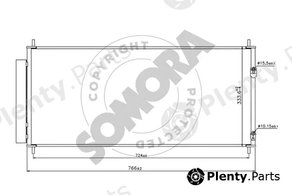 Somora 120160 — Condenser, air conditioning